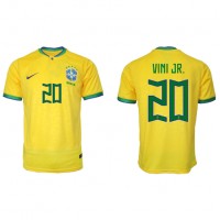 Brasilien Vinicius Junior #20 Fußballbekleidung Heimtrikot WM 2022 Kurzarm